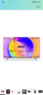 acer 109 cm (43 inches) Super Series 4K Ultra HD Smart QLED Google TV