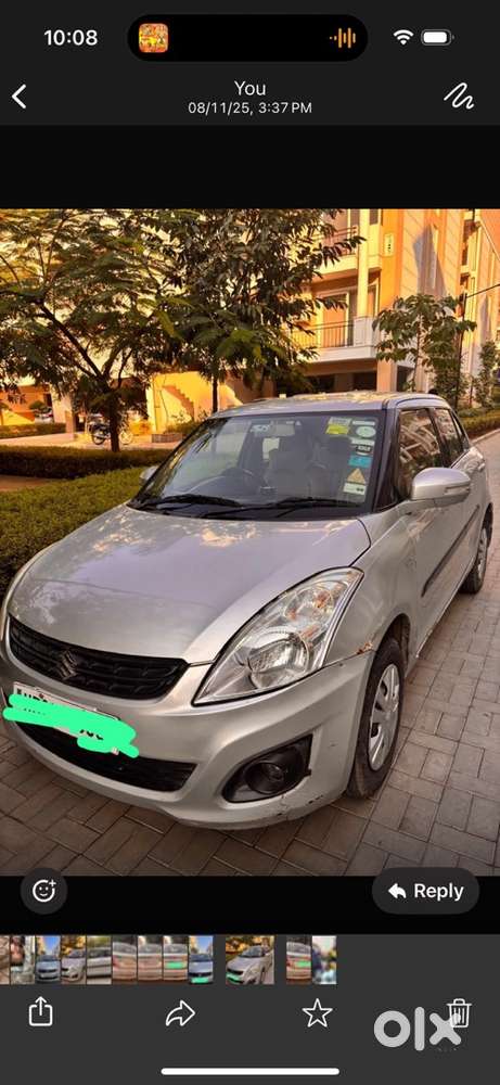 Gurgaon registration Maruti Suzuki Dzire NOV2012 VDI Diesel 118200 Km