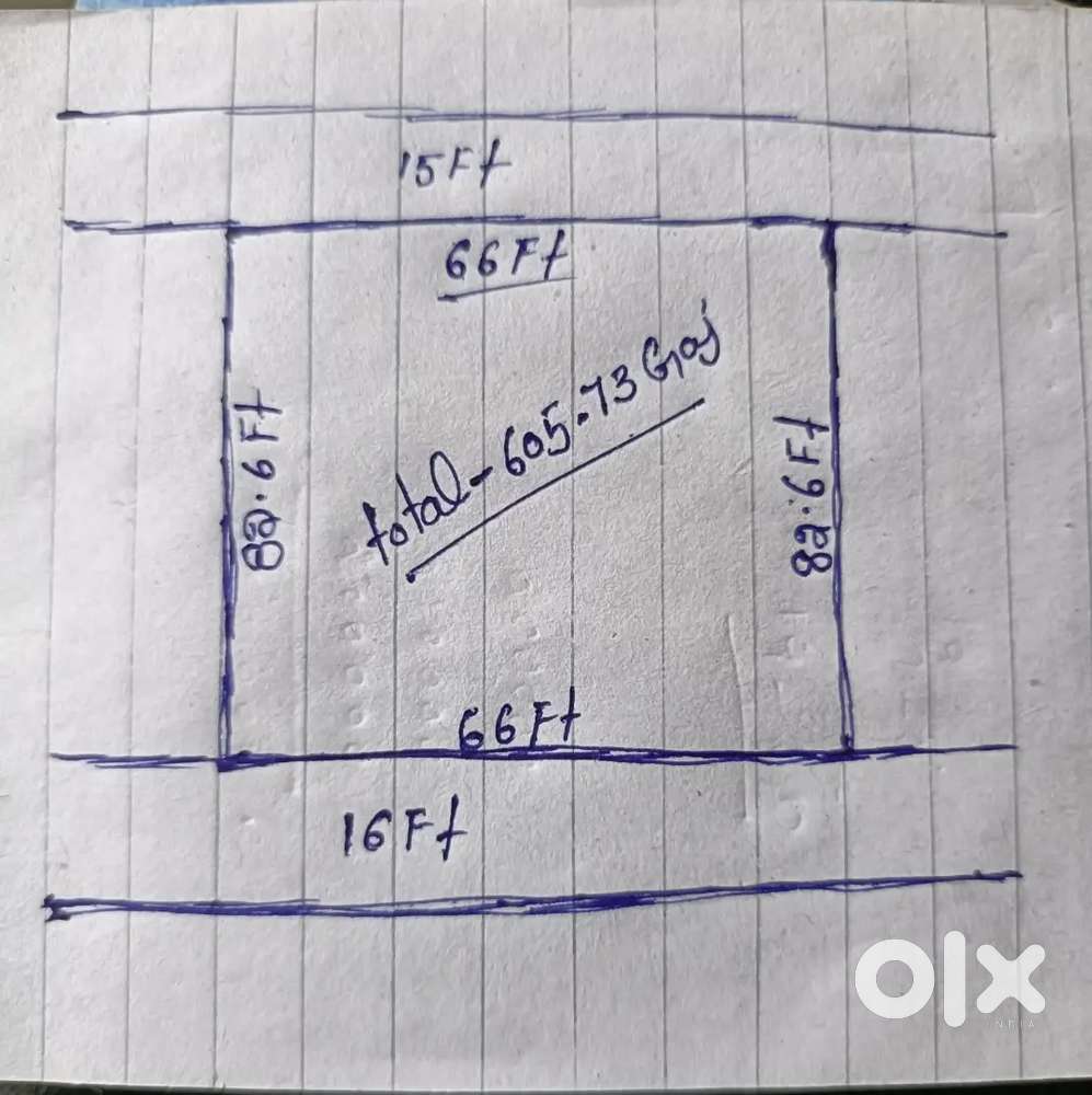 Plot for sale 605 Gaj