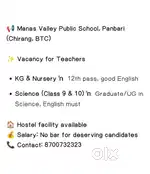 Assistant Teacher, mentor, guider, Teacher