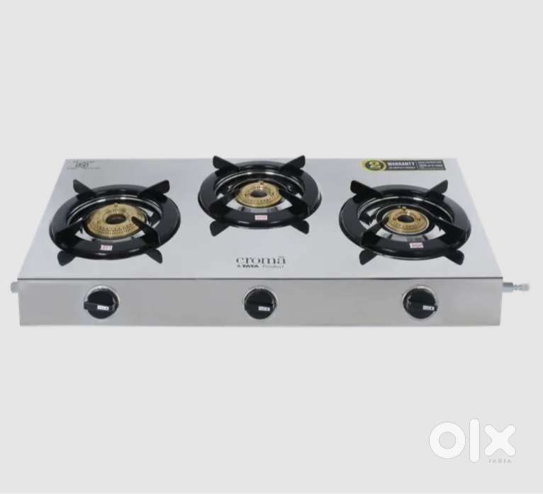 Croma 3 burner stainless steel gas stove for sale in Somajiguda
