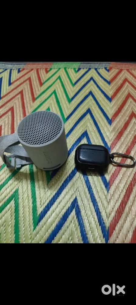 Sony Bluetooth speaker and apple airpods Pro both are in good conditon
