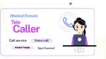 Female telecaller for voice service
