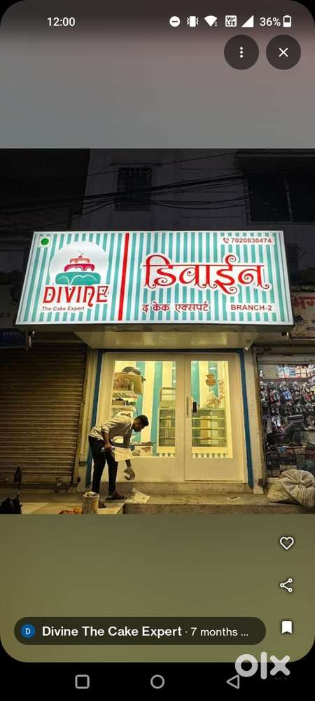 Running Cake shop for sale with franchise