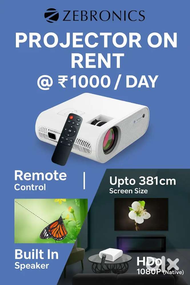Projector Available For Rent