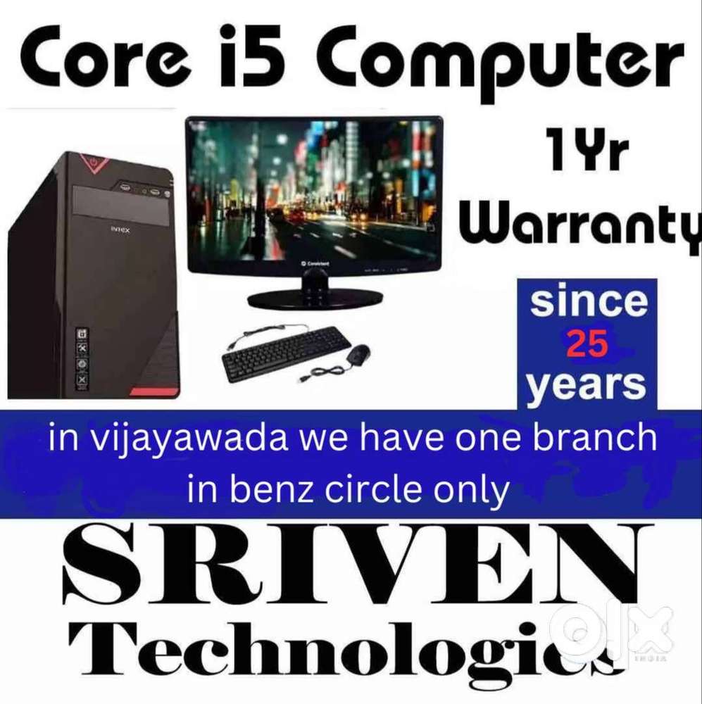 Core i5 New Computer with 1 Year Warranty SRIVEN TECHNOLOGIES VIJAYAWA