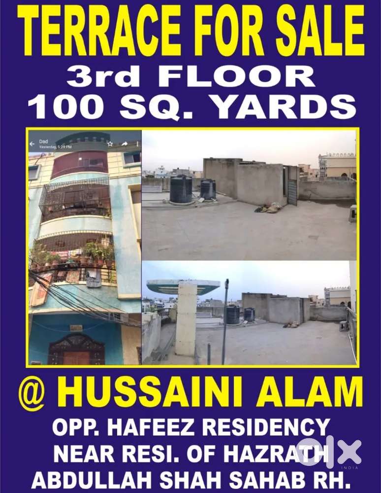 3rd floor. Open terrace for sale