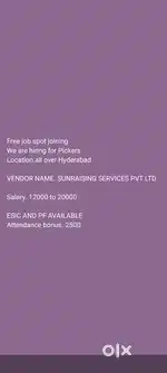 Hiring male picking packer in Nagole