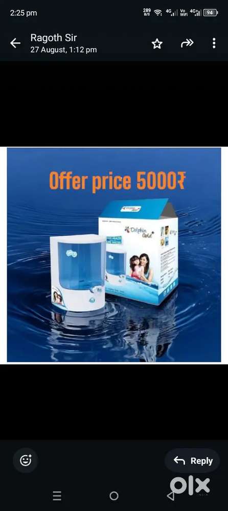 Ro water purifier Dolphin