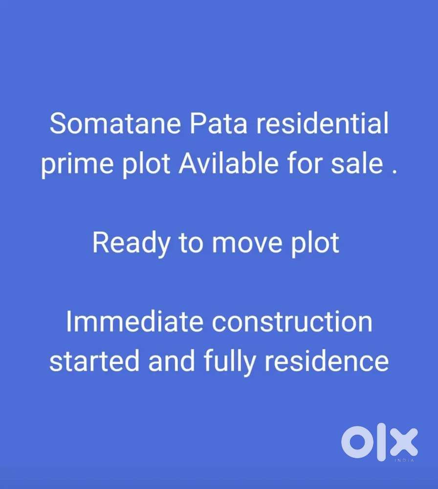 Fully developed residential plot for sale somatane Phata near old high