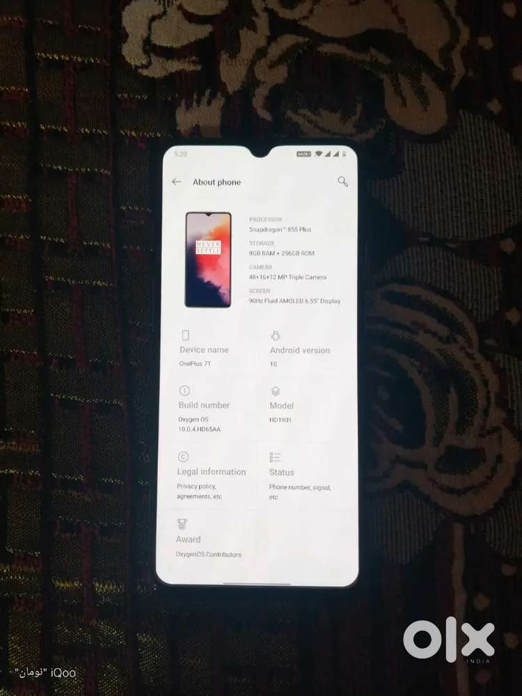 Oneplus 7T 8 gb ram 256gb storage
