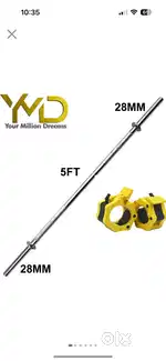 5 ft barle plane 28 mm pure high quality ymd brand and dumbell 7.5kg*2