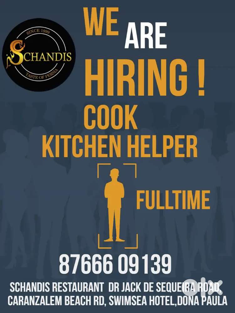Cook – Persian & Middle Eastern Cuisine (Full-Time)
