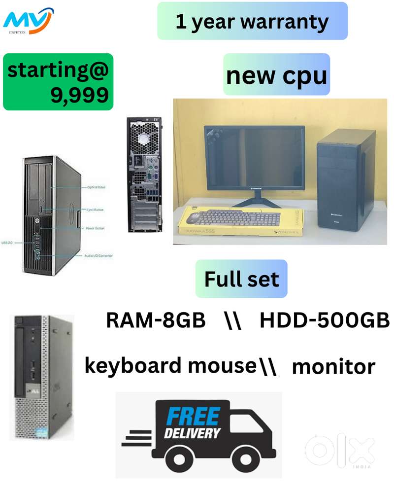Desktop Laptop CPU Full Set i3-i5-i7 Available @ Low Price