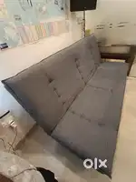 Bliss Fabric Convertible Sofa Cum Bed (Grey) unused