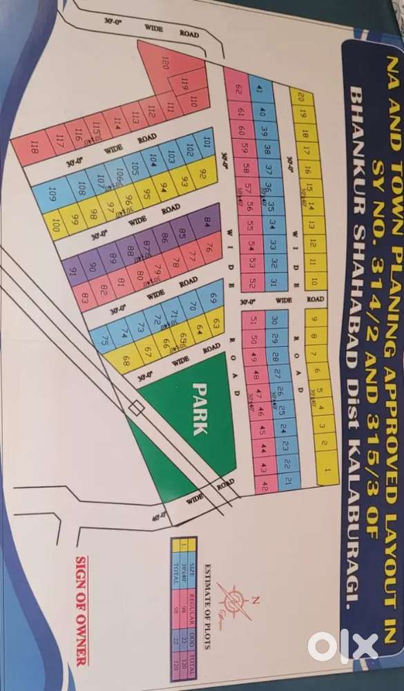 NA town planning approved layout in bhankoor shahbad tq. Kalburgi