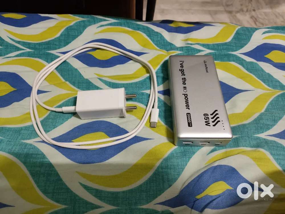 Asus gan ch charger 65w and stuffcool 65w laptop power bank