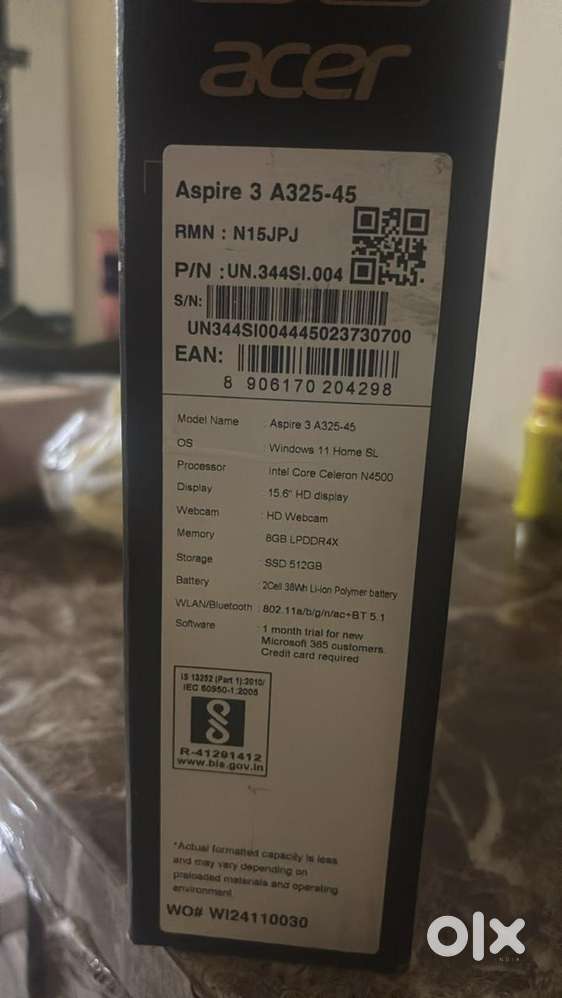 Acer new laptop 1 month only awesome condition