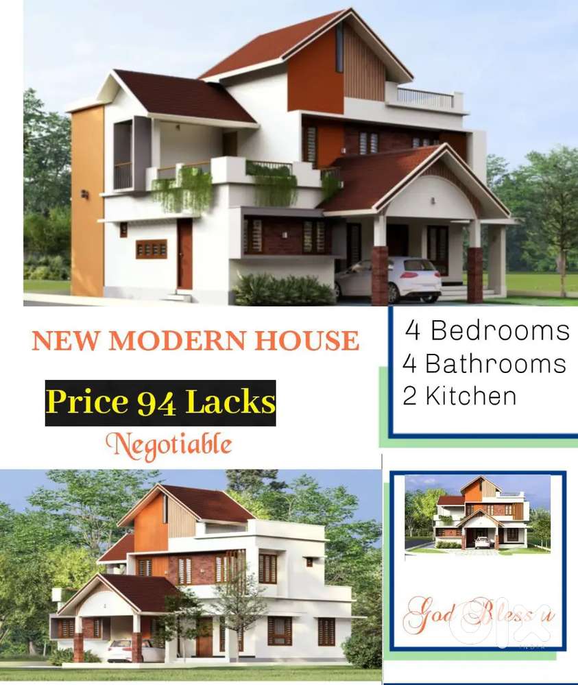 NEW MODERN POSH HOUSE FOR SALE IN MAMOODU- CHANGANACHERY
