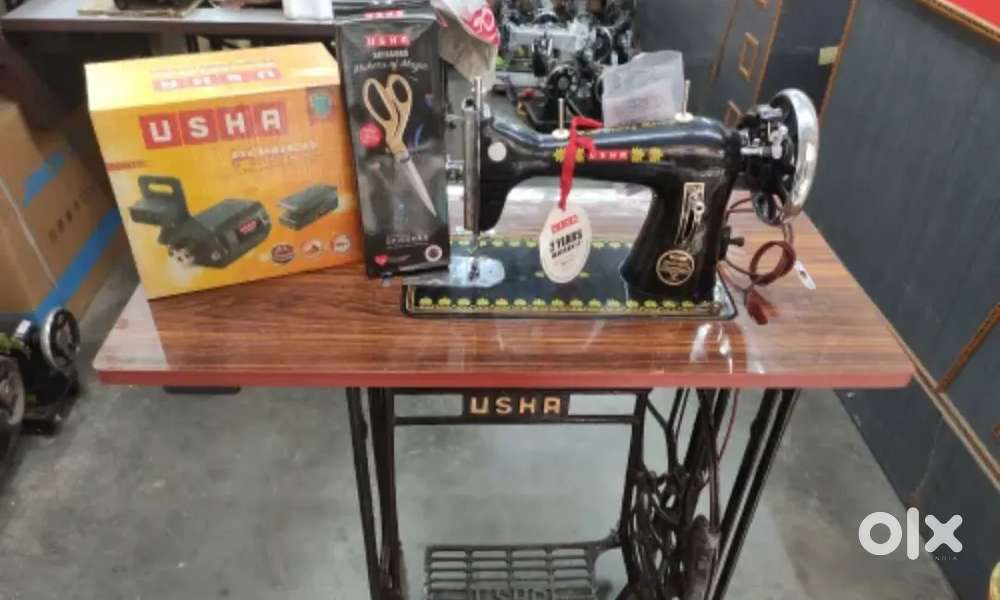 Usha Sewing Machine with Motor & Heavy Duty Stand – New Condition