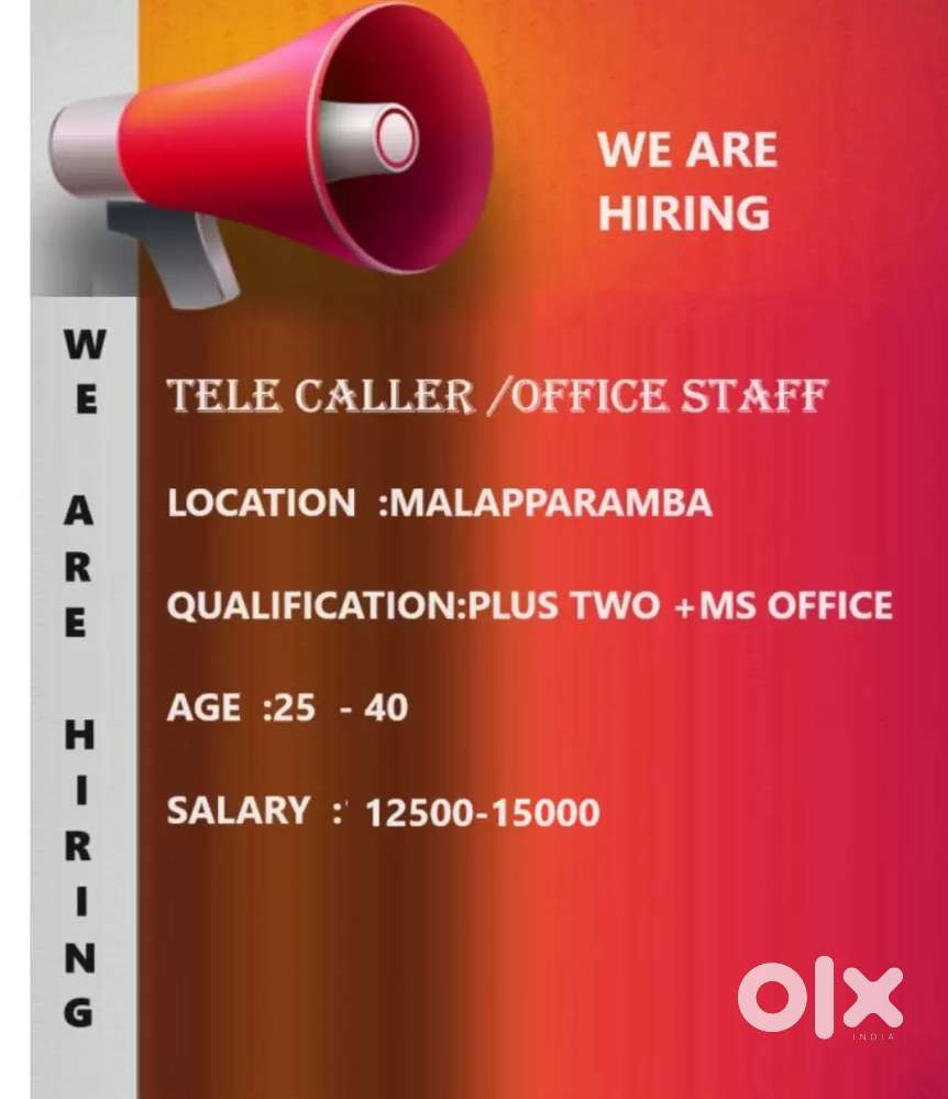 Wanted Telecaller /Office staff   Authorised Collection Agency of Bank