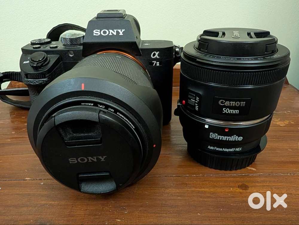 Sony Alpha 7 II Mirrorless Camera with 2 len, shutter count below 2000
