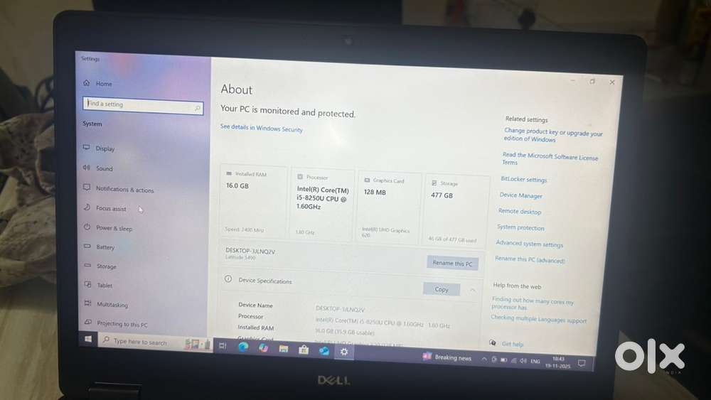 Dell Latitude 5490 laptop.