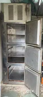 stainless steel three door refrigerator