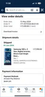Samsung single door fridge 5 star