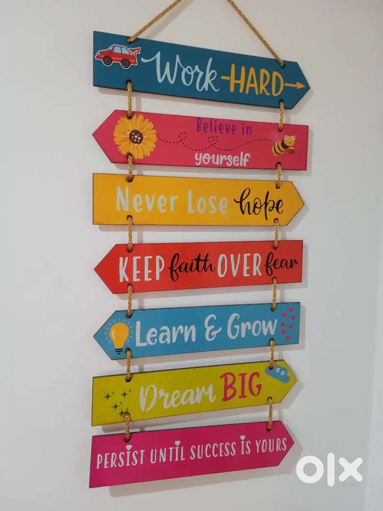Work Hard Wooden Wall Hanging