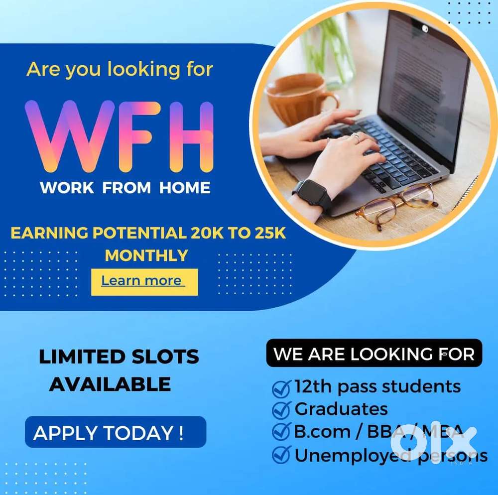 Work from home opportunity! Earn money online with flexible timings.