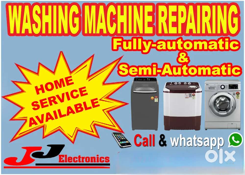 All types of washing machines are repaired at home.