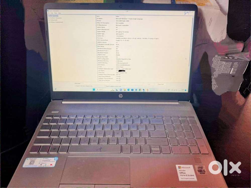 HP 15s Laptop Intel Core i5 10th Gen 8GB RAM 512GB SSD  Win 11