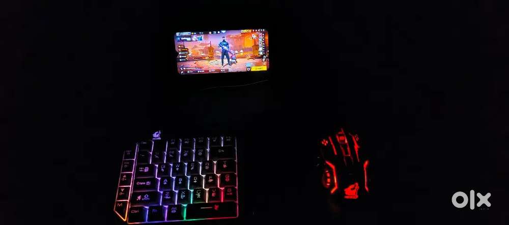 Free wolf gaming keyboard and mouse set up for mobile