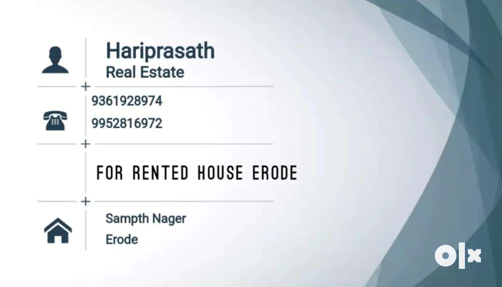 Erode Main Location Family Home Rental Available ( 1bhk) ( 2bhk )