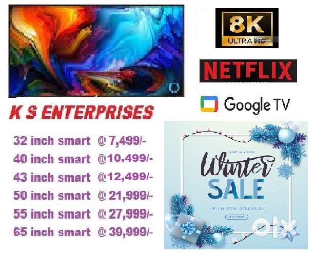 WINTER SALE 43 INCHES  SMART, 4K UHD LED TV IN 12,499 ONLY.