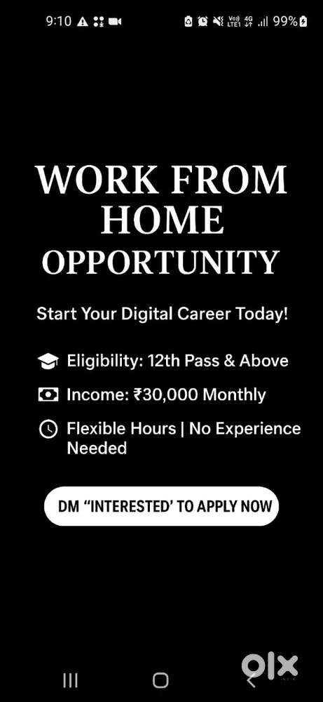 Work from home available part time full time