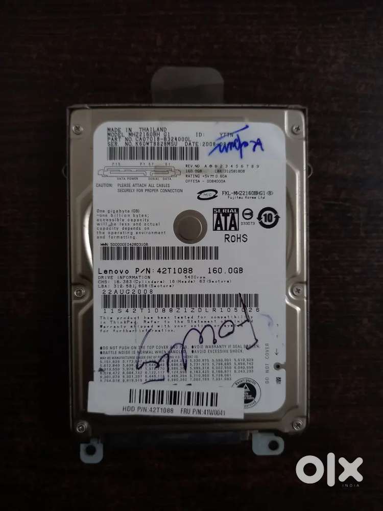 Lenovo 160 GB Hard disk