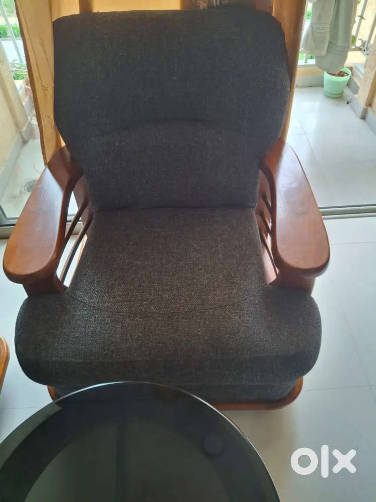 Single seater Sofa and one cot with mattress