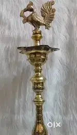 24kgs 4 feet Brass Peacock design Traditionalದೀಪ,दीपक,Lamp Negotiable.
