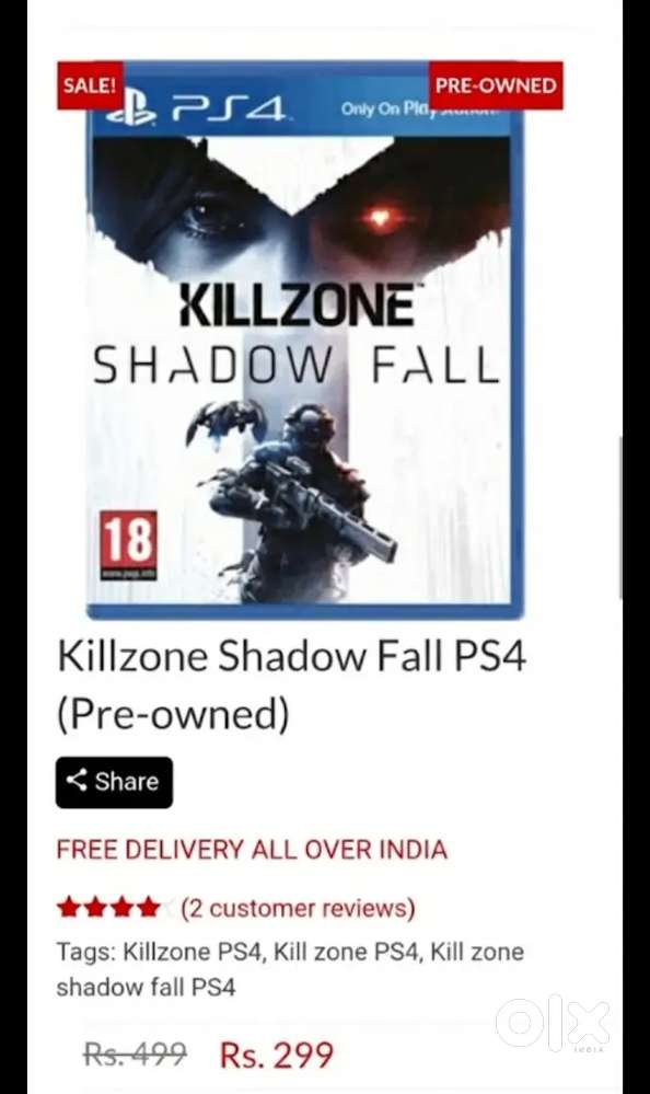 killzone shadows fall ps4