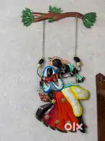 Generic Metallic Wall Art Radha Krishna on Jhula