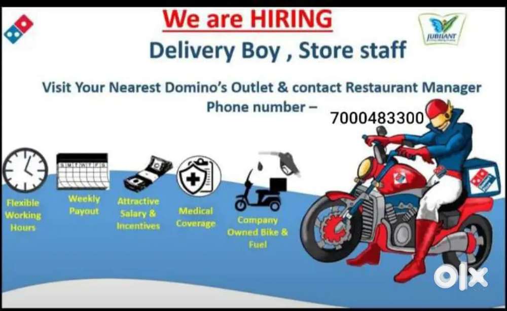 Delivery Staff for Domino's Pizza