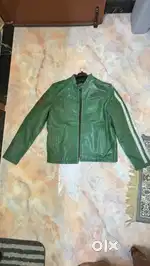 Genuine Green Rider leather Jacket - Size XL