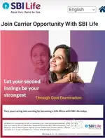 We are hiring Finacial advisor in sbi life