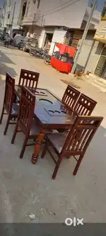 6 seater dinning table and designing chair and beautiful look