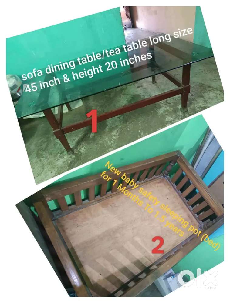 Daining table And baby sleeping bed
