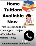 Home tuition for LKG to 8 th ( all subjects )