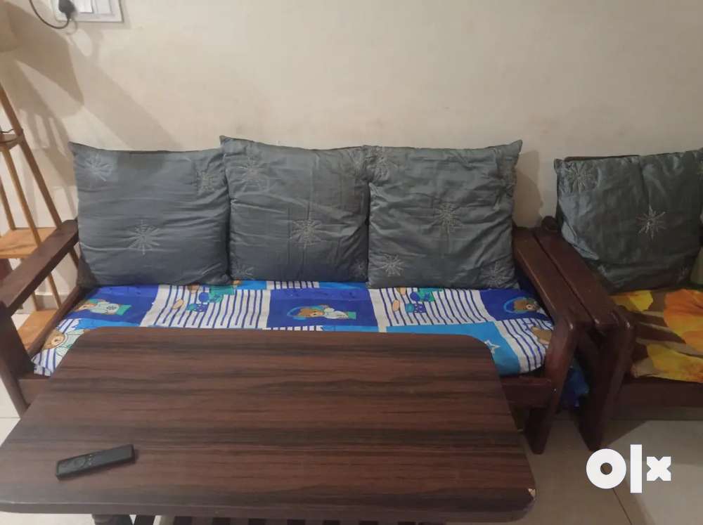 Wooden made 5 seater sofa
