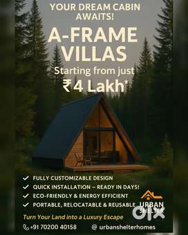 A-Frame Villa Starting at ₹4 Lakh – Build Your Dream Space Today!